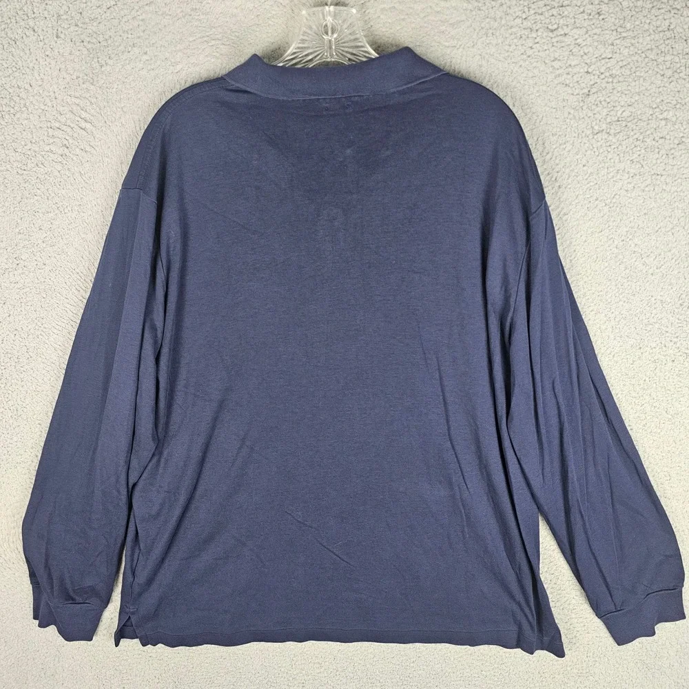 Polo Ralph Lauren Polo Shirt Mens XL Navy Blue Classic Fit Long Sleeve Pony Logo